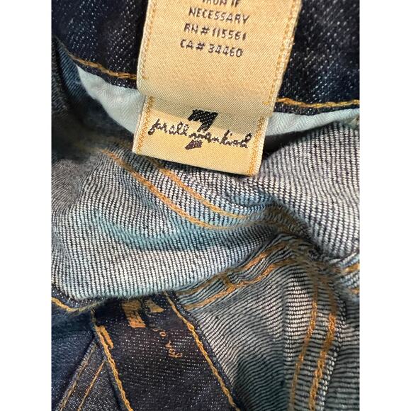 7 For all Mankind Austyn Jeans Straight Leg Dark Blue Size 31 JL - Picture 8 of 11